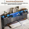UnboxG Polsterbett 160x200cm mit USB, Jugendbett Doppelbett Produktbild-Vorschau 6