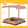 Outsunny Sandkasten Sandkiste mit Dach Holz Bodenloses Produktbild-Vorschau 3