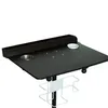 A black tattoo workstation with a metal cup holder and a white bowl on a white background. Náhled obrázku produktu