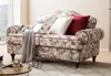 Sofa 2-Sitzer "Elita" in creme Landhaus Blumen Design Couch Produktbild-Vorschau 1