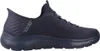 A side view of a navy blue Skechers slip-on sneaker against a white background. Produktbild-Vorschau