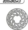 Ng Bremsscheibe Hinten Rieju 50/125 (200X62X4) (3X8.5Mm) Produktbild-Vorschau 2