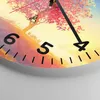 Wanduhr - Rund - Glasuhr - Baum Wiese Feld - 40x40cm - Produktbild-Vorschau 5