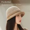 Damen Winter Fischerhut Vintage Elegant Bowler Hut Produktbild-Vorschau 4