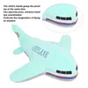 A plush toy airplane with descriptive text and a close-up inset. Náhled obrázku produktu