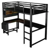 okwish Hochbett 90×200 mit Schreibtisch, Jugendbett mit Produktbild-Vorschau 9