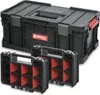 A black tool case with red organizers is shown against a white background. Náhled obrázku produktu