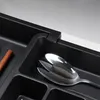 Inserto per cassetto portaposate, estensibile, nero, Anteprima dell’immagine prodotto 4