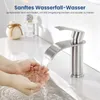 Wasserfall Waschtischarmatur, 304 Edelstahl Gebürstet, Produktbild-Vorschau 8