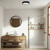 A modern bathroom with a vanity, sink, mirror, and shower. Anteprima dell’immagine prodotto