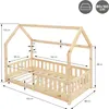 ML-Design Kinderbett 80x160 cm mit Rausfallschutz, Dach und Produktbild-Vorschau 7