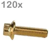 120 wielbouten M7x24, staal, goudkleurige afwerking, Productafbeelding-voorbeeld 1