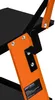A close-up view of the orange and black metal parts of a welding cart. Náhľad obrázku produktu