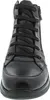 A front view of a black leather high-top shoe. Anteprima dell’immagine prodotto