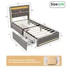 Letto a molle con contenitore INONEFT, 90x200 cm, con 2 Anteprima dell’immagine prodotto 3