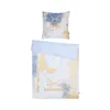 A pillow and a duvet cover are displayed flat against a white background. Produktbild-Vorschau