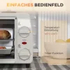 HOMCOM Mini Backofen 10 Liter 750W Kleiner Elektrobackofen, Produktbild-Vorschau 7