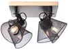 Brilliant 40135/76 Whole Spotplatte, 4-flammig schwarz/holz Produktbild-Vorschau 3