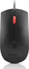 A top-down view of a black Lenovo computer mouse with a red scroll wheel. Produktbild-Vorschau