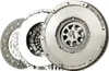 A clutch kit, consisting of a clutch disc, pressure plate, and flywheel, is displayed against a white background. Produktbild-Vorschau