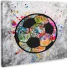 Street Art Fußball Graffiti Ball Leinwandbild Wandbild Produktbild-Vorschau 1