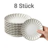 Set di 8 piatti in porcellana bianco crema da 15 cm – Anteprima dell’immagine prodotto 1