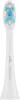 A close-up studio shot of a white electric toothbrush head with blue bristles. Anteprima dell’immagine prodotto
