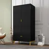 Vertikaler Doppel-Tuerenschrank mit 1 Schublade 90x55x180 Produktbild-Vorschau 11