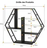 Puluomis Wandregal mit 6 Ablagen, Weinregale, 87x20x100cm, Produktbild-Vorschau 7