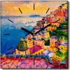 Coloray Uhr auf Leinwand 30x30 cm Wand Uhr Dekoration Produktbild-Vorschau 1