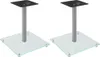 vidaXL Support de haut-parleur 2 pcs. argenté verre dur 1 Voir les images du produit 1