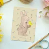Mr. & Mrs. Panda Postkarte Hase Küken - Blumig - Geschenk, Produktbild-Vorschau 2