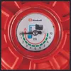 A close-up of a gauge on a red device, likely a pump, showing measurements in meters. Produktbild-Vorschau