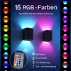 4 x Moderne RGB Led Wandleuchte 5W 16 Farben Dimmbar Produktbild-Vorschau 2