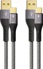 ProfiPatch USB A auf USB C Kabel 60W QC 3A Set 2x1m grau Produktbild-Vorschau 1