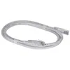 A coiled white network cable with RJ45 connectors on both ends, isolated on a white background. Produktbild-Vorschau