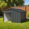 vidaXL Cuccia per cani antracite 116,5x153x81,5 cm Acciaio Anteprima dell’immagine prodotto 9