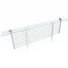 A white balcony clothes dryer with silver metal bars, mounted on a white surface. Voir les images du produit