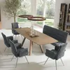 Esszimmer-Set MCW-G55, 4er-Set Stuhl mit Armlehne+Sitzbank Produktbild-Vorschau 1