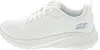 A side view of a single white Skechers Bobs Sport Squad Chaos sneaker. Anteprima dell’immagine prodotto