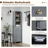 COSTWAY Badkamerkast, smal, hoge kast met 3 planken, lade, Productafbeelding-voorbeeld 6