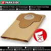 A single vacuum cleaner dust bag is shown on a white background. Produktbild-Vorschau