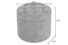 riess-ambiente Runder Hocker MODERN BAROCK 50cm grau Samt Produktbild-Vorschau 10