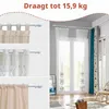 L-förmige Gardinenstange Weiß, verstellbar, Metall, 25 mm Produktbild-Vorschau