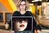 MuchoWow® Laptop Aufkleber Sticker Cover Frau - Lippen - Produktbild-Vorschau 5