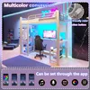 Flieks Etagenbett 90x200cm mit Led, Kinderbett Jugendbett Produktbild-Vorschau 6