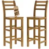 CASARIA® Barhocker 4er Set Holz mit Lehne Outdoor 75cm Produktbild-Vorschau 1