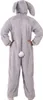 A person wearing a grey bunny costume from behind. Produktbild-Vorschau
