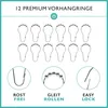 Duschvorhangstange ohne Bohren inkl. 12 Ringe - Stabile Produktbild-Vorschau 3