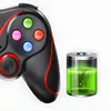 A close-up of a black gamepad with colored buttons and a battery icon showing a full charge. Produktbild-Vorschau